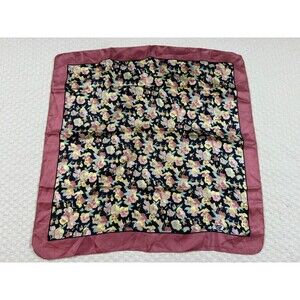 Liberty of London Scarf Floral Square England Pink‎ Flower 22.5”X 22.5”